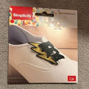 Simplicity Lightening Bolt Shoe Embellishments